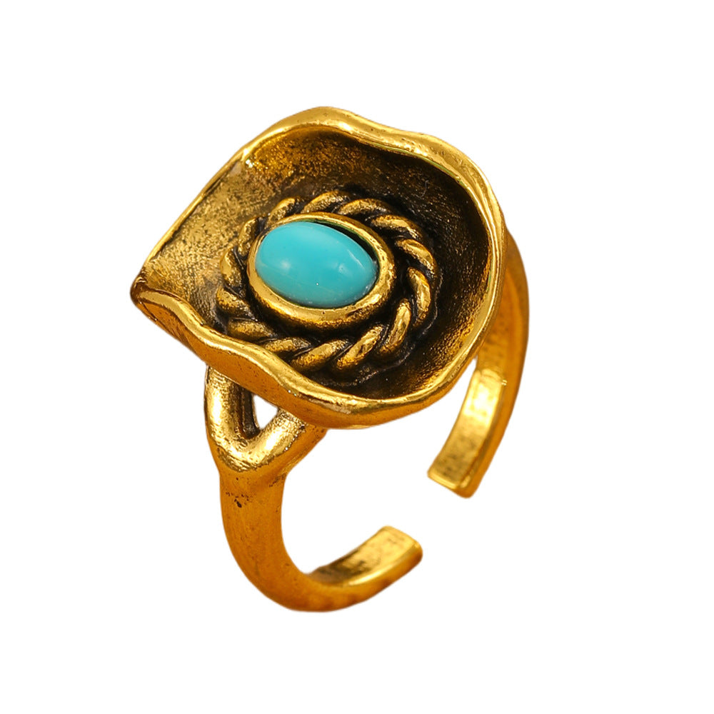 Wholesale Retro Western Cowboy Alloy Boots Hat Bull Head Horseshoe Set Ring